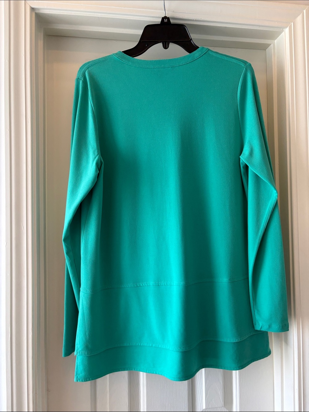 NWT Lauren Ralph Lauren Tunic Blouse Large/ Long Sleeve Split Neck Top - Picture 4 of 6
